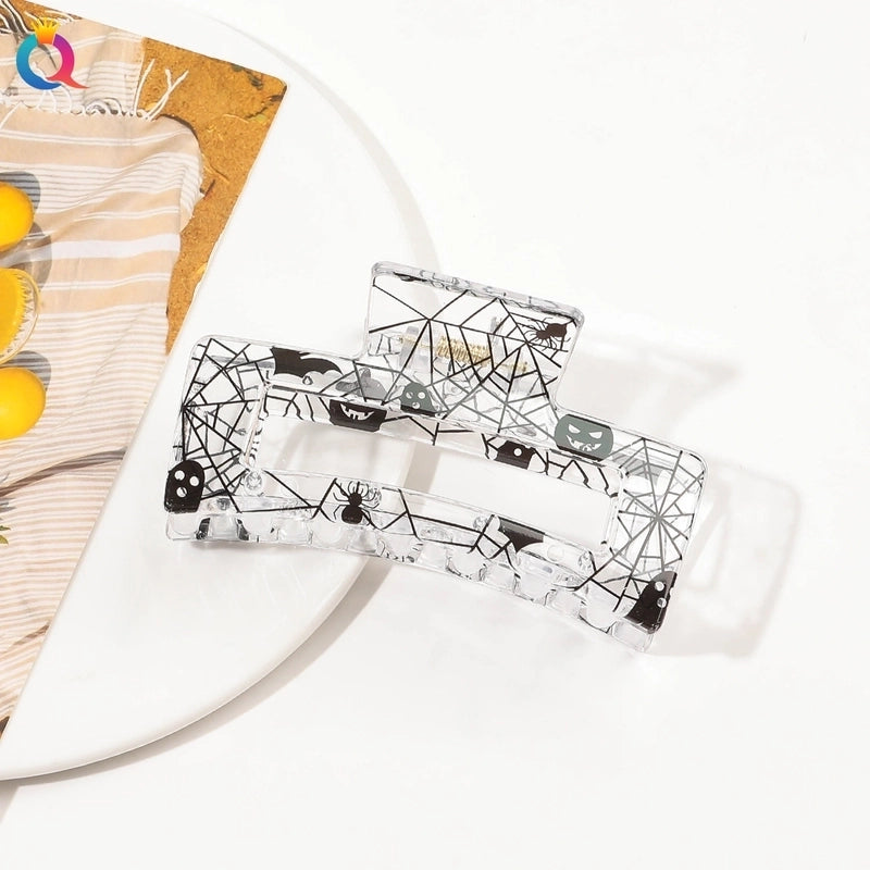 Halloween Minimalist Classic Style Women’s Spider Web Skull Plastic Hair Claws