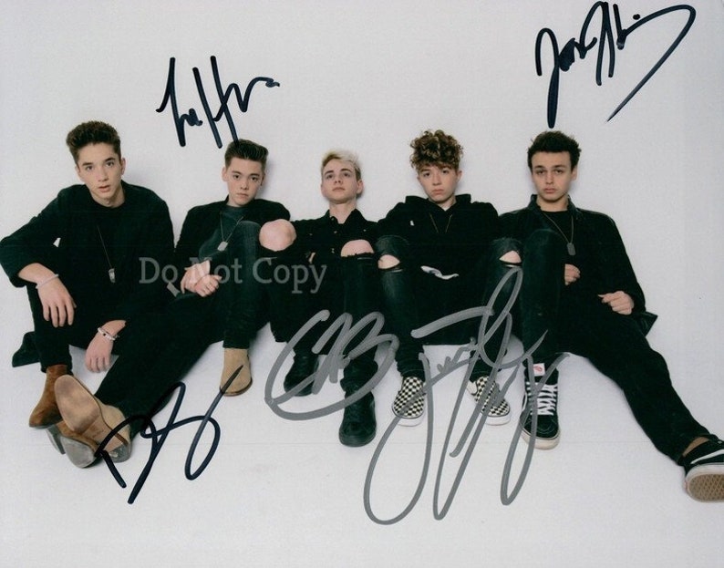 Why Dont We Group Signed Photo Poster painting 8X10 rp Autographed Picture Boy Band