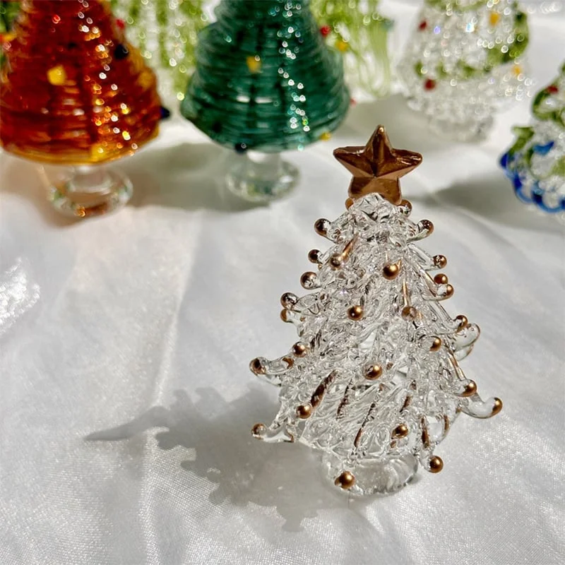 🔥LAST DAY 70% OFF - 🎁Handmade Glass Christmas Tree Statue