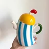 Ceramic waist handle teapot