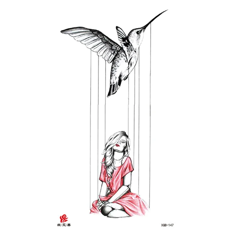 Animal Tiger dragonTemporary Tattoos Fox Wolf Eagle Fake Tatto Sticker Owl Flower Tatoo Body Armbands Men tatuajes temporales