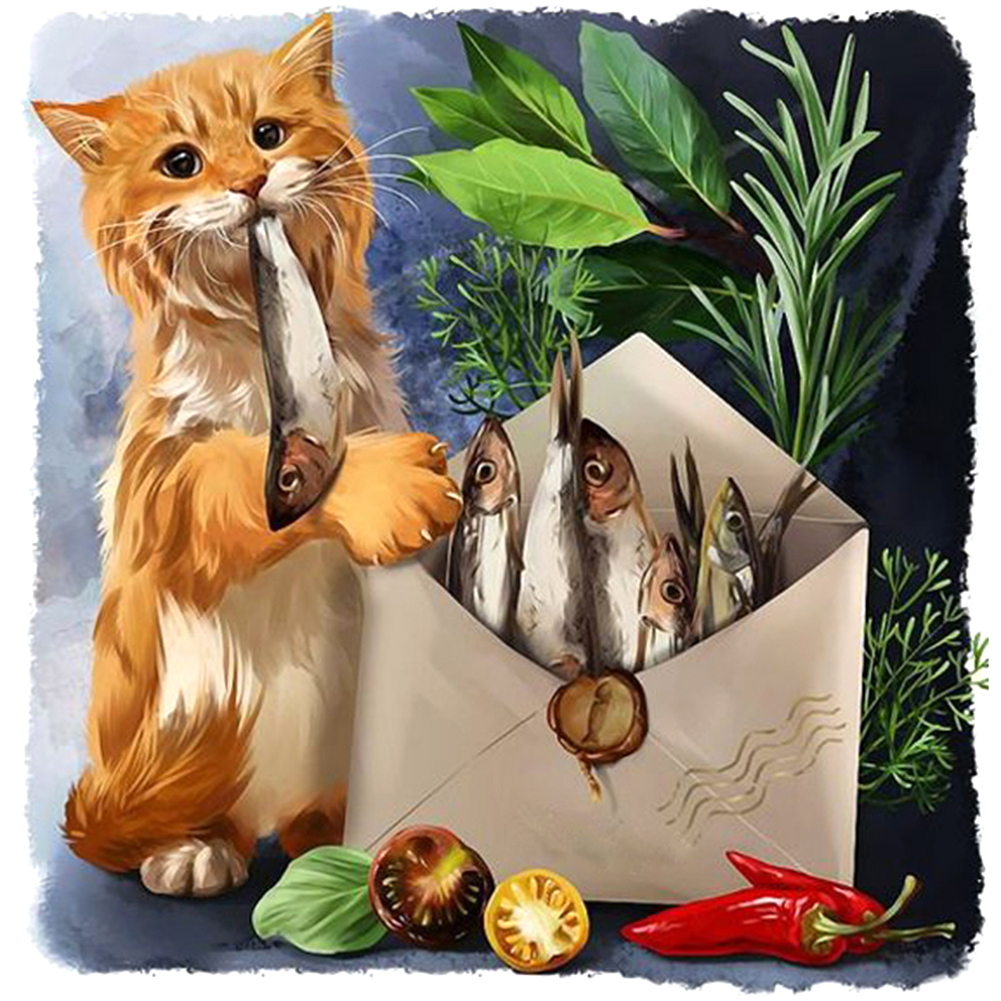 

Cat - Round Drill Diamond Painting - 40*40CM, 501 Original
