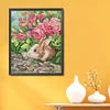 >SALE<Full Embroidery Cotton Thread 11CT Printed Fragrant Rabbit Cross Stitch 42x52cm