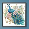 Flower Branch Peacock-Partial Special Shaped Diamond Painting 30*30CM