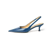 【OPEN YY】 SYMBOL LOGO POINTED HEELS DENIM BLUE Maje_MFACH00747-0201_F_1.jpg