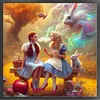 Dorothy Gale And Alice-11CT Stamped Cross Stitch 40*40cm tapestrymarket