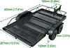 AMK RC Trailer, 1/10 Scale Trailer, Metal 1/10 RC Trailer with RC Trailer Hook Coupler and 1/10 RC Kinetic Winch Strap for 1/10 RC Crawler SCX10 TRX6 Redcat GEN8 TRX4 Upgrades
