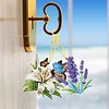 15Pcs Flowers DIY Double Sided Diamond Painting Keychain Kits for Beginners
