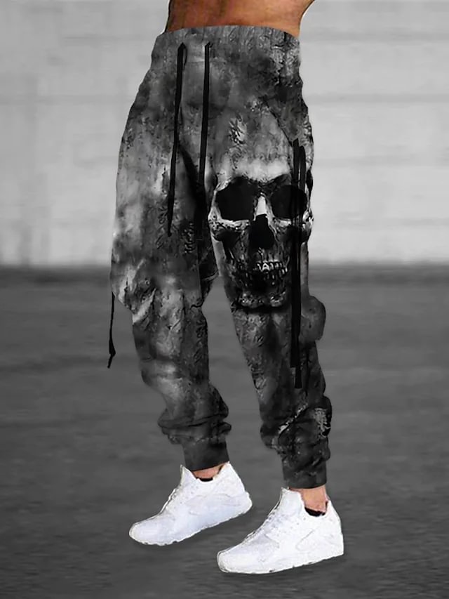 Men's Sweatpants Joggers Trousers Drawstring Elastic Waist 3D Print Graphic Prints Comfort Breathable Sports Outdoor Casual Daily Cotton Blend Streetwear Designer Black Micro-elastic