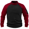 Men's Retro Solid Color Warm Sweatshirt - Suitable for Winter Outdoor Hiking