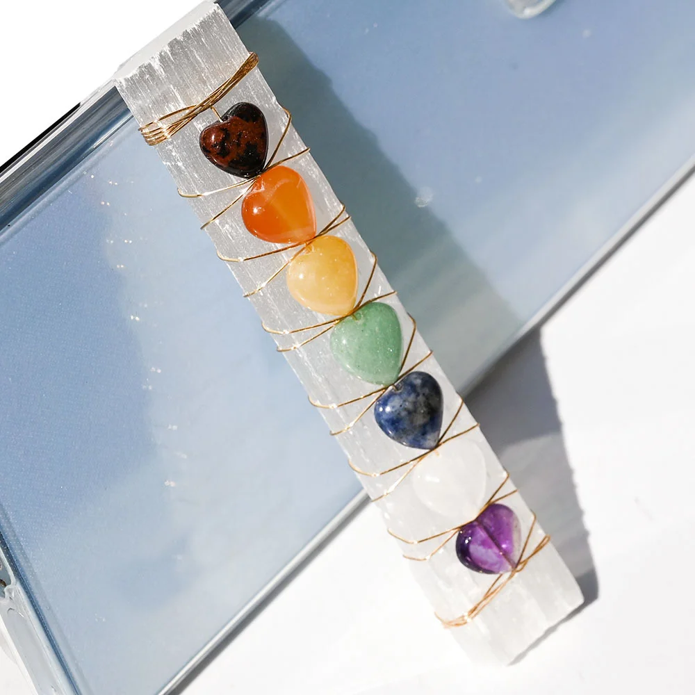 Selenite Chakra Wand