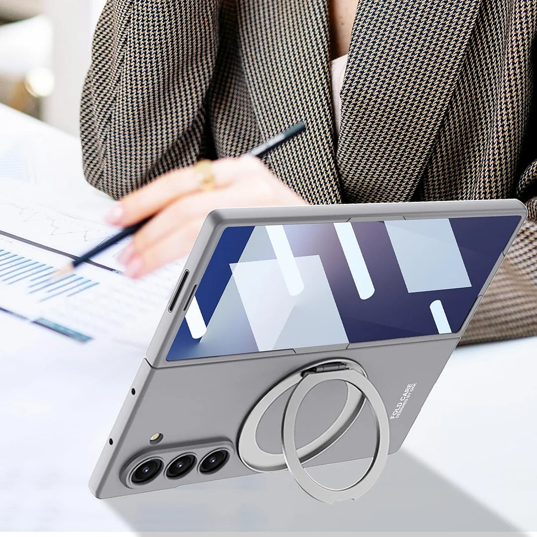 Compatible with Samsung ZFold7/6 mobile phone case 5/4 external 360 rotating bracket magnetic wireless charging ultra-thin protective cover