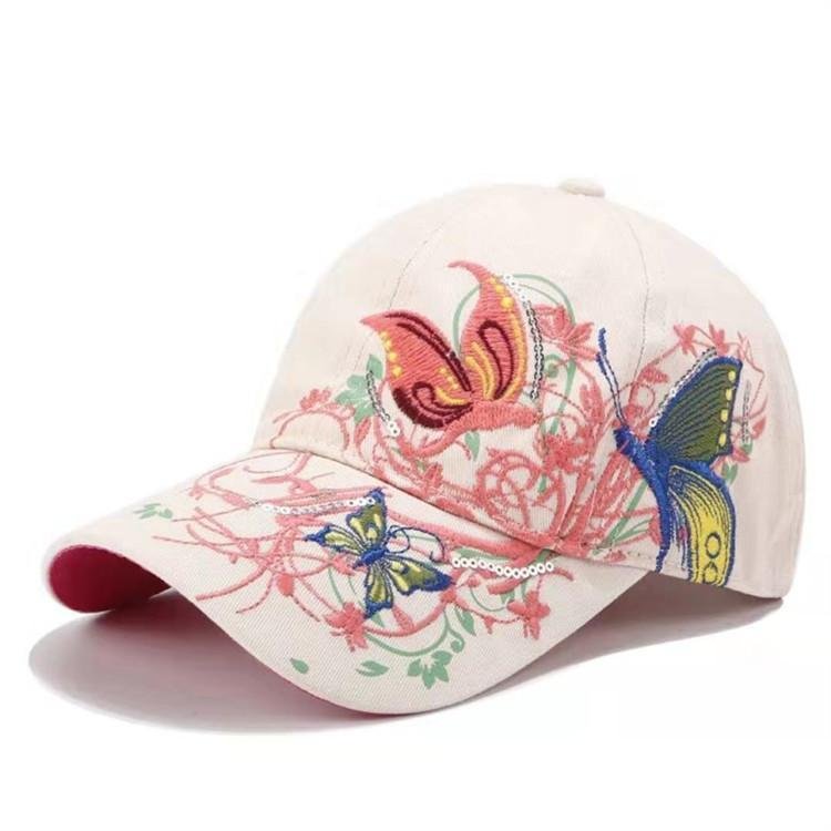 Women's Butterfly Embroidery Duck Tongue
