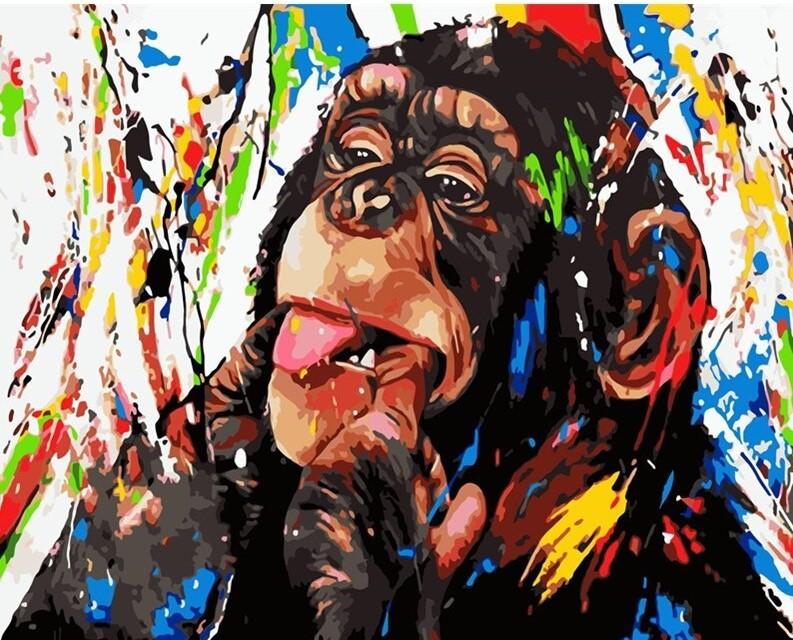 

Monkey Doodle Cute – Paint By Numbers - 40*50CM, 501 Original