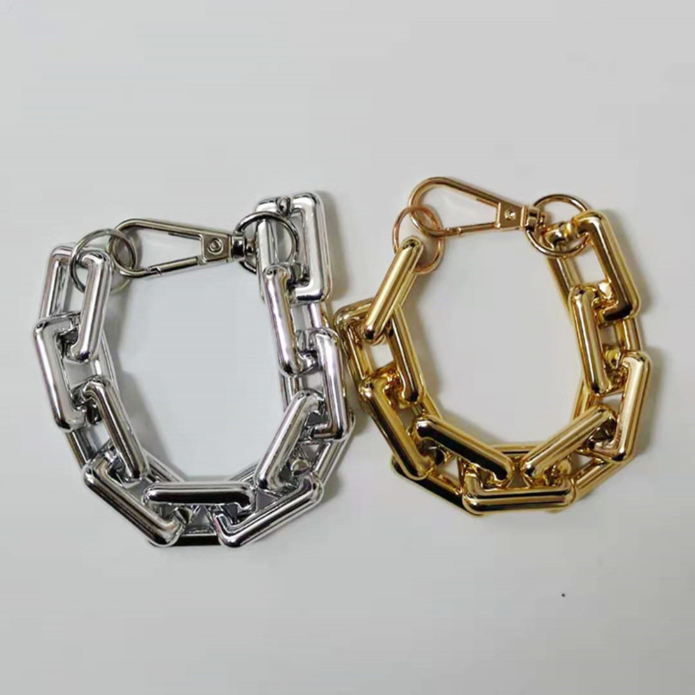 Punk Plating Thick Chain Geometric Bracelets