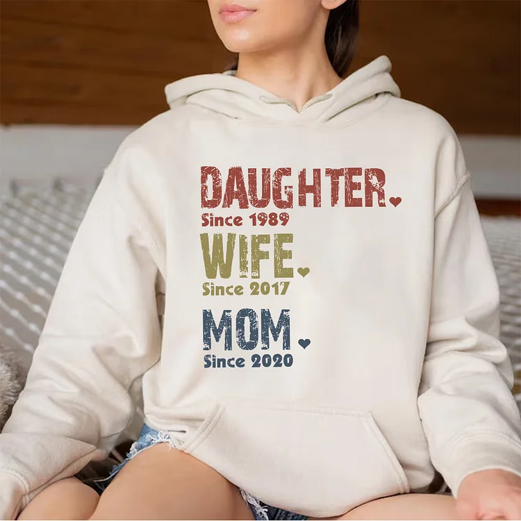 Custom Sweatshirt, Hoodie, V-neck Tee - Personalized Mother's Day Birthday Gifts For Mom, Grandma