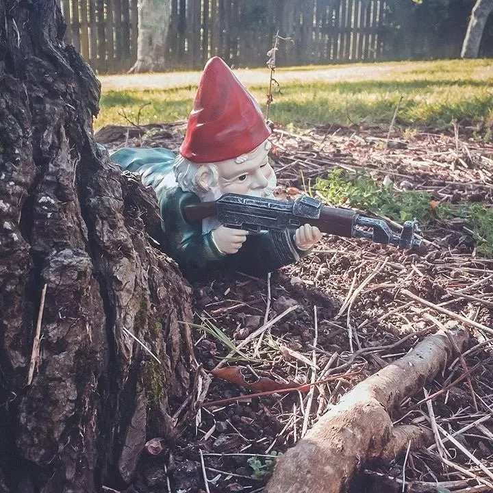 Army Garden Gnome Statue
