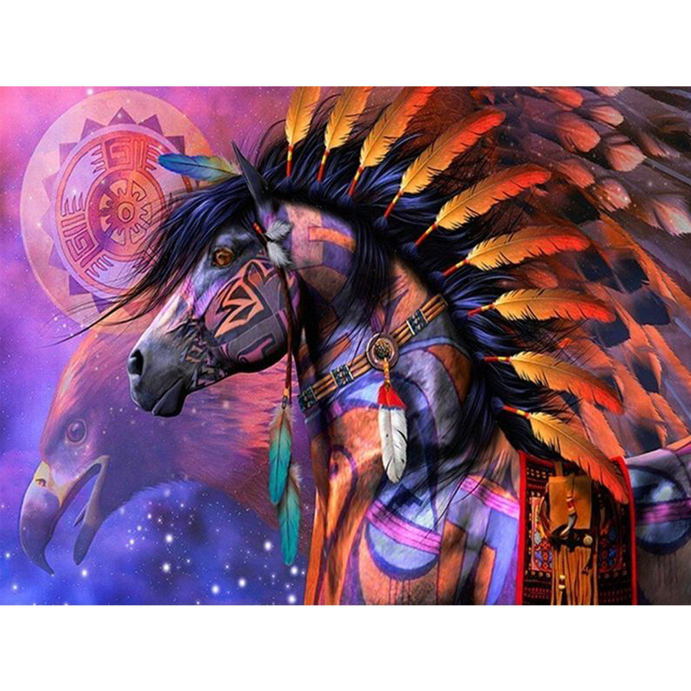

Horse - 11CT Stamped Cross Stitch - 40*50CM, 501 Original