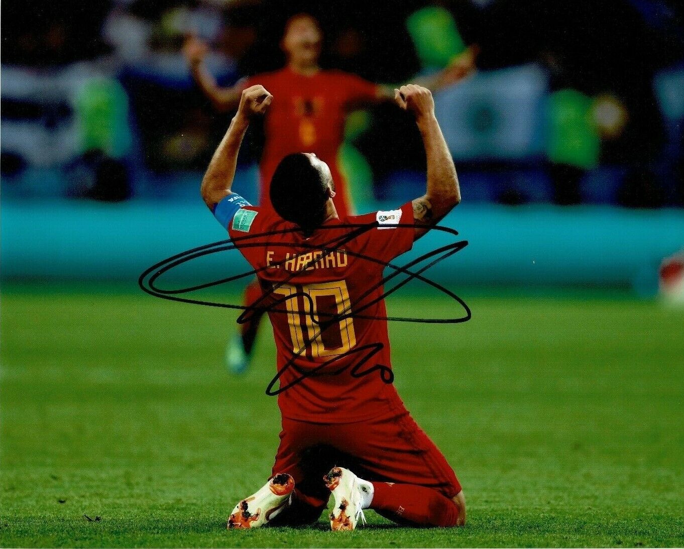 Eden Hazard Signed 10X8 Photo Poster painting Belgium & Real Madrid Autograph AFTAL COA (1237)