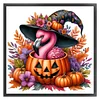 Halloween Pumpkin Flamingo-14CT Counted Cross Stitch 40*40cm/15.75*15.75in tapestrymarket