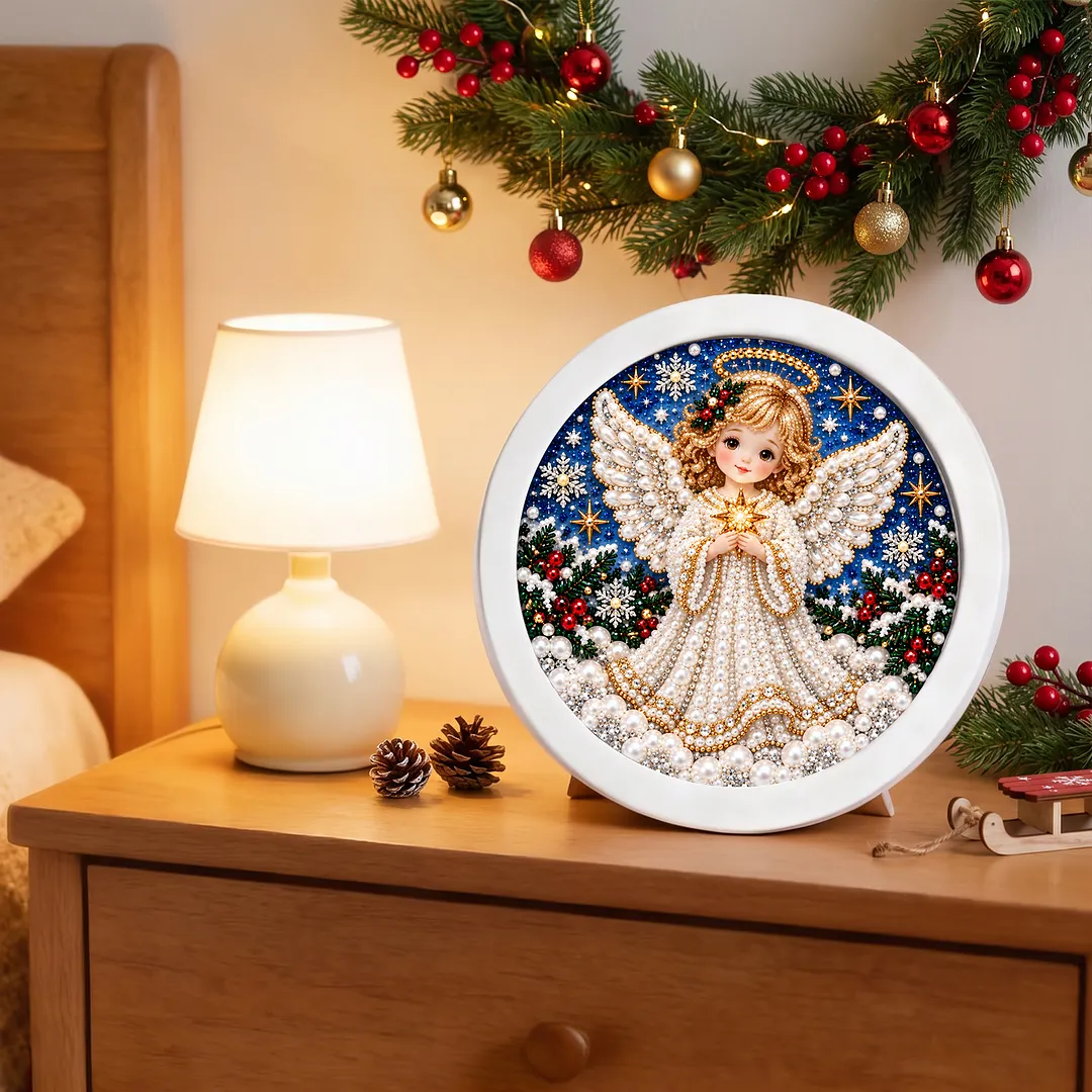 Framed Pearl Painting Kit Christmas Ornament Style 7.87x7.87in