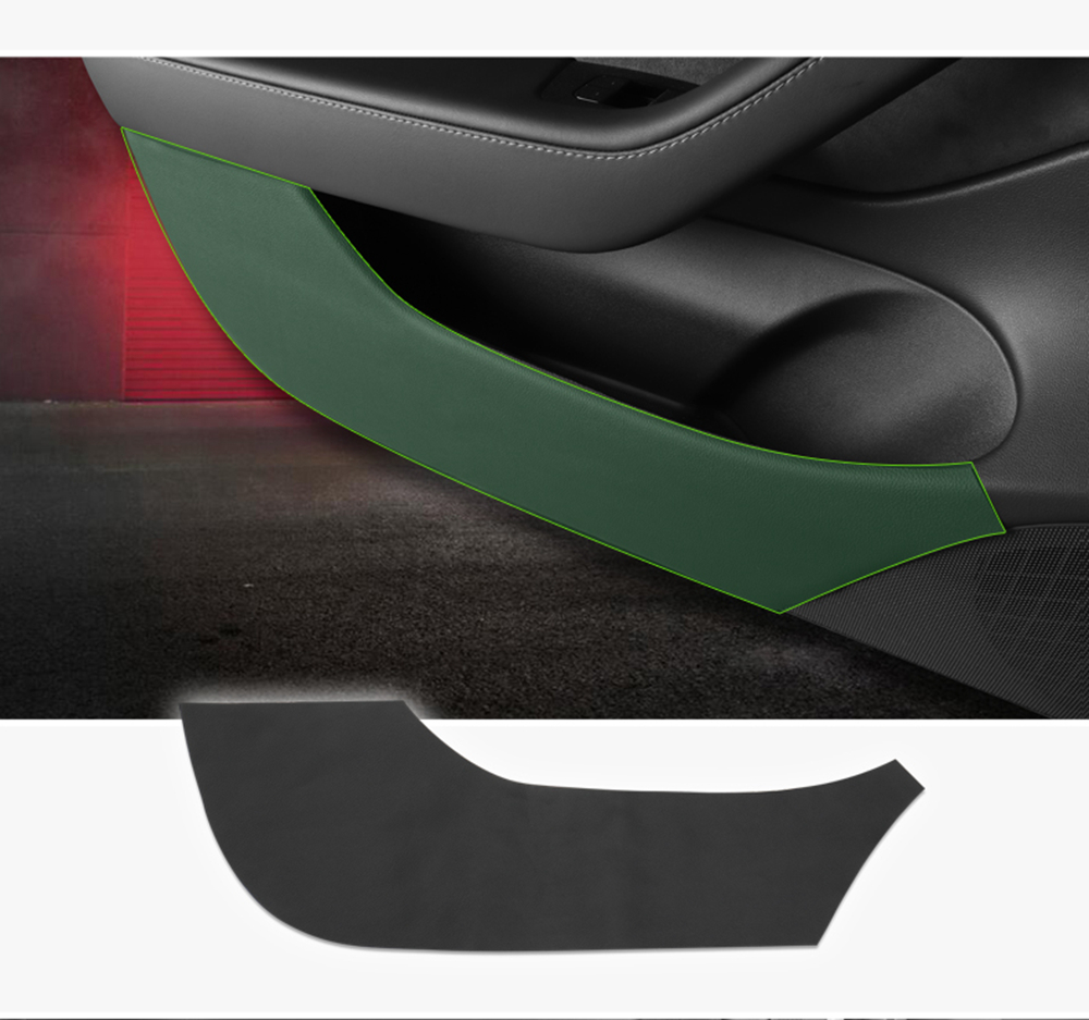 Autocollant de tapis anti-coup de pied en cuir protecteur anti-saleté intérieur pour Tesla modèle 3