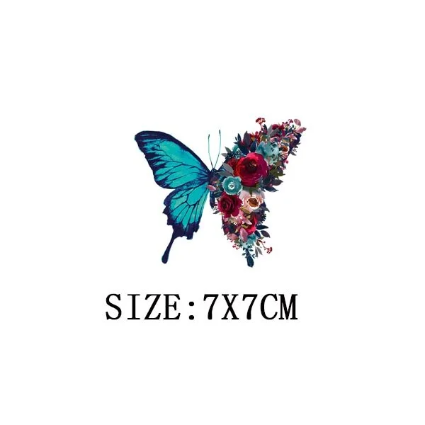 Beautiful Butterfly Thermal Sticker On T-shirt DIY Washable Iron On Hoodies Funny Design On Clothes Patches Appliqued Decoration