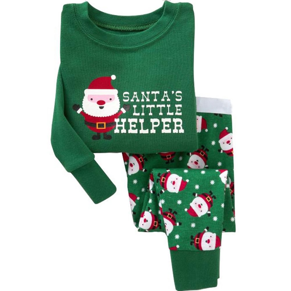 Christmas Santa Toddler Boys Girls Sleepwear Long Sleeve Pajamas Sets-Pajamasbuy