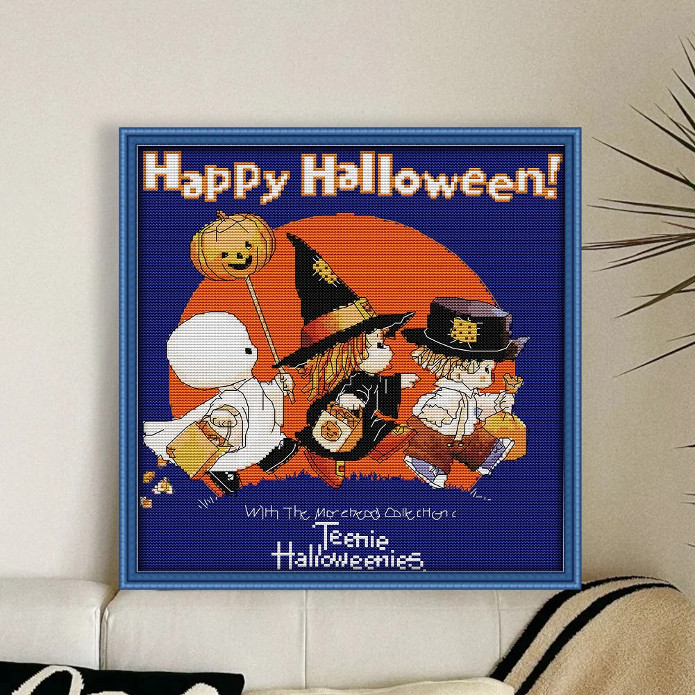 11CT Full Stamped Cross Stitch - Brown Bear Mother Child(Canvas|45*45CM) - Eco-Friendly Cotton Thread