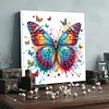 Beaux kits de peinture en diamant partiel en forme de papillon en forme sp&eacute;ciale de papillon en forme de 5d avec cadre 9,84x9,84 pouces de diamants Dots kits d&rsquo;art pr&eacute;cieux pour adultes d&eacute;butants