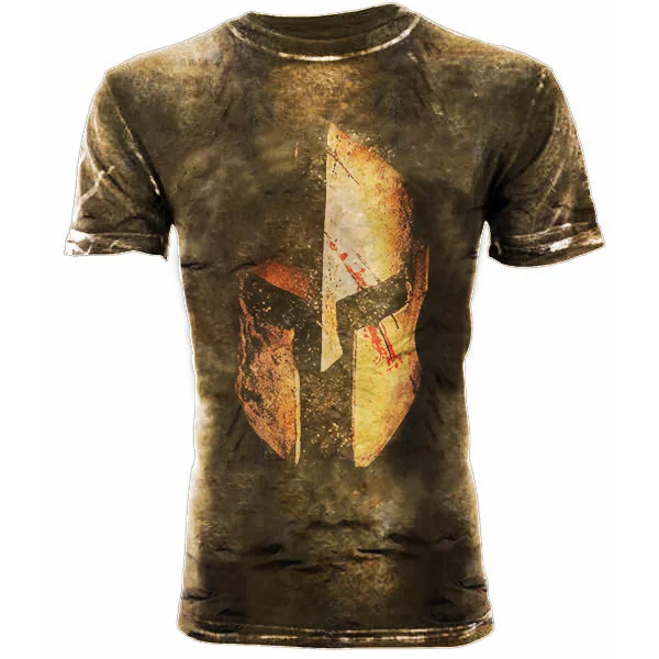 Men's printed casual short-sleeved T-shirt / [viawink] /