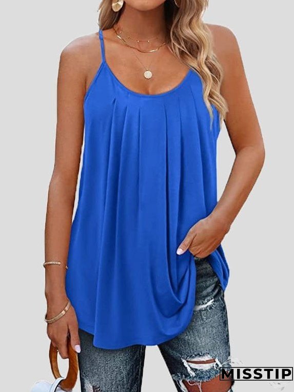 Stylish Pleated Tank