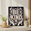 DIY Pearl Painting Be Kind for Home Wall Decor with Frame(30x40cm)