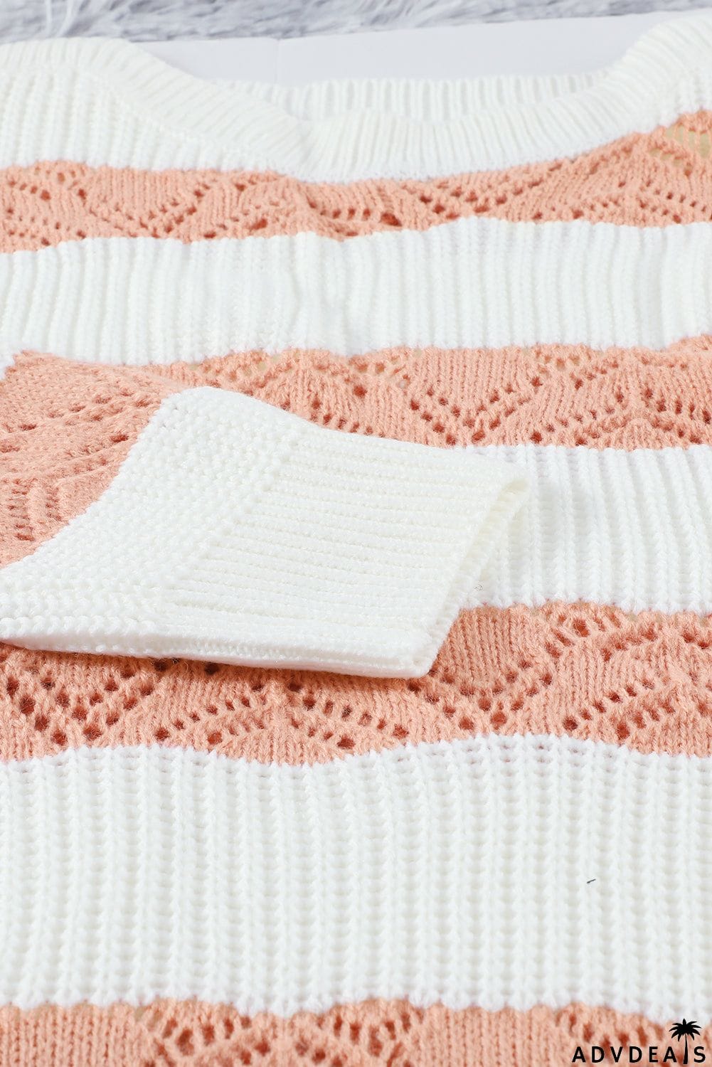 Striped Colorblock Knit Sweater