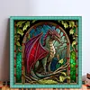 Glass Painting-Pterosaur-11CT Stamped Cross Stitch 40*40cm/15.75*15.75in tapestrymarket