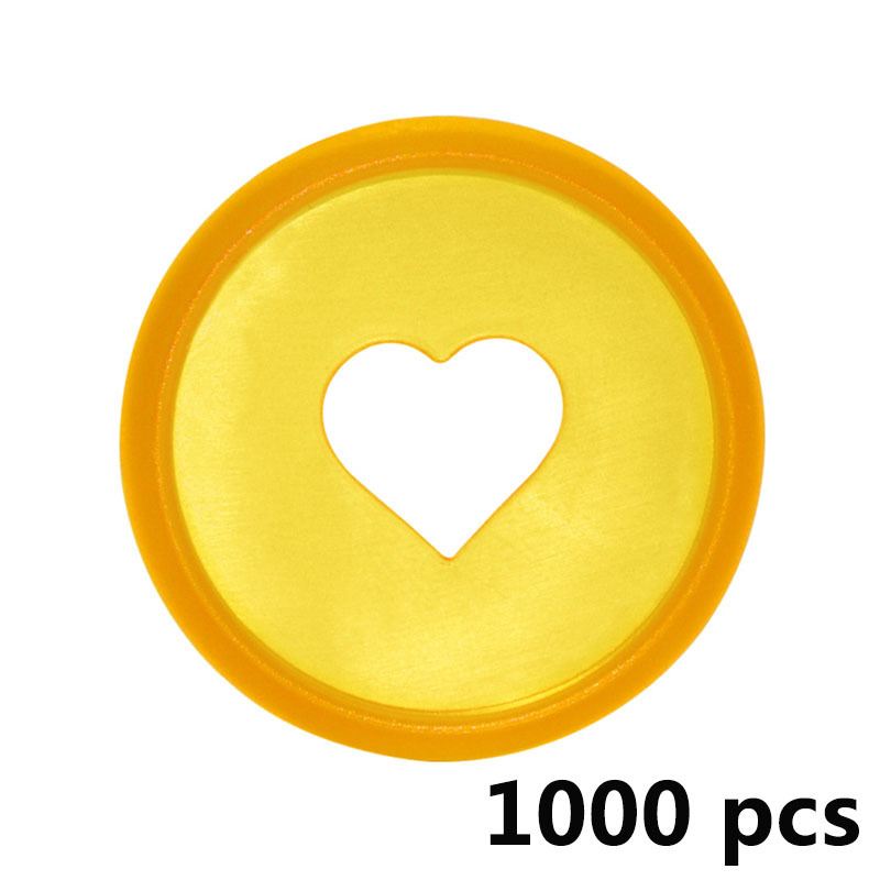 1000pcs Heart Shape Mushroom Hole Planner Plastic Rings Discbound Notebook Loose - Leaf Binding Disc Bound Discs Stationery