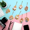 9PCS Full Drill Keyring Special Shape Double Sided Diamond Art Keychains  Pendant