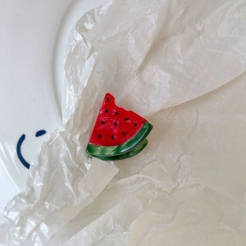 Minimalist Classic Style Fruit Acetic Acid Sheets Handmade Hair Clip 1 Piece