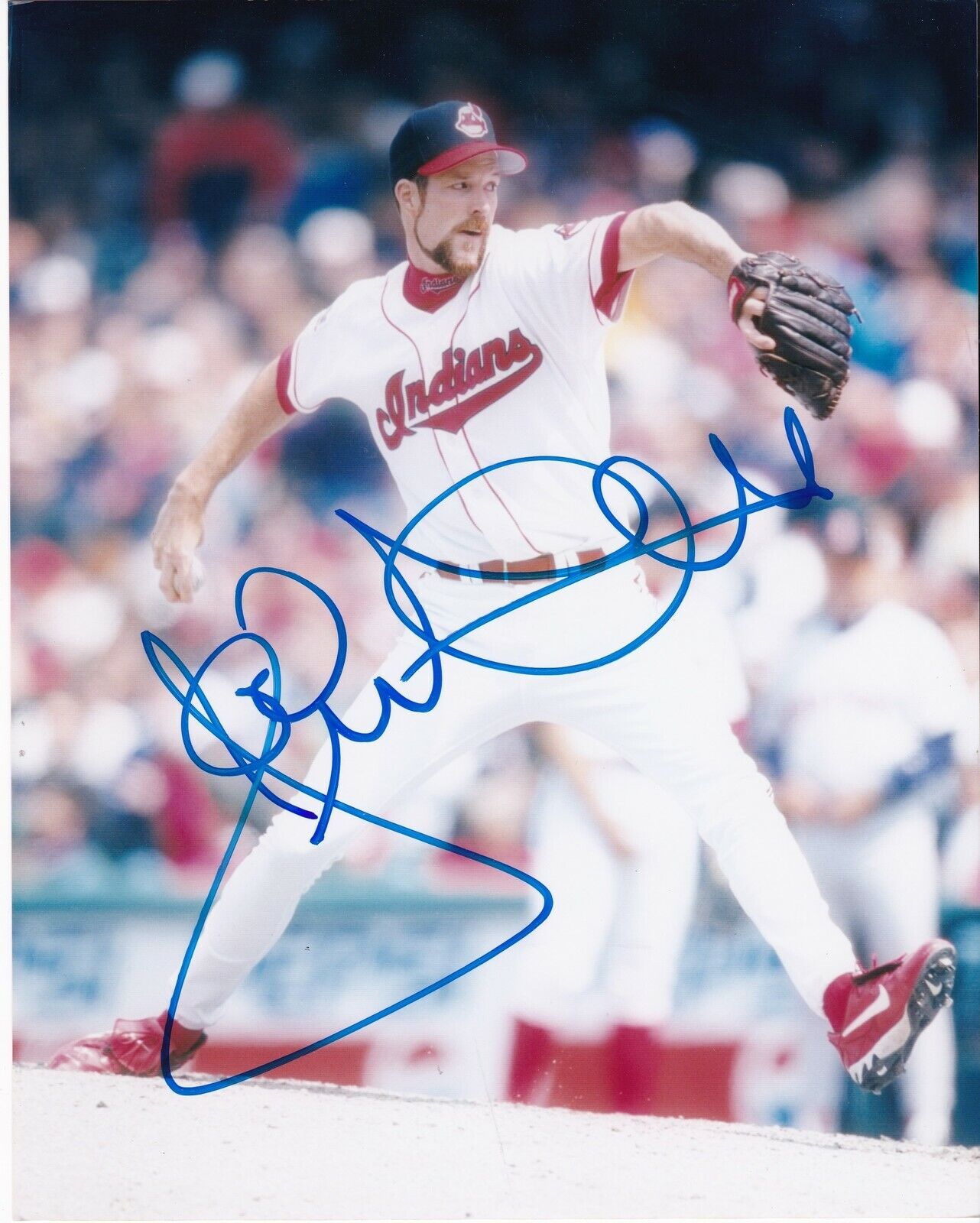 JACK MCDOWELL CLEVELAND INDIANS ACTION SIGNED 8x10