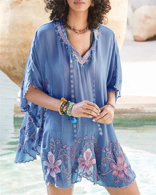 bohemian women holiday daily fashion mini dresses p94530