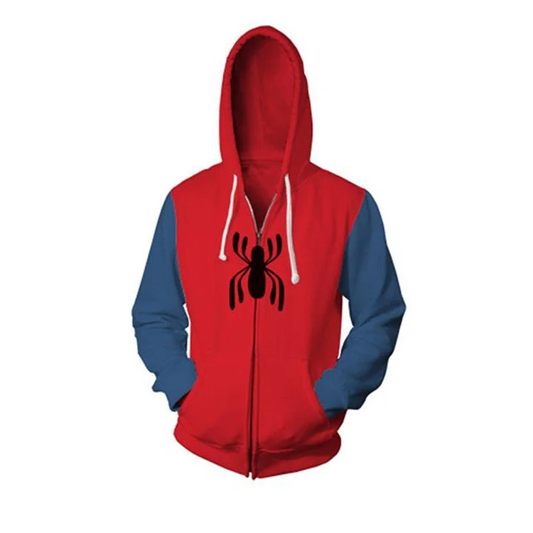 Spider Man Hoodie 3D Printing Cardigan Hooded