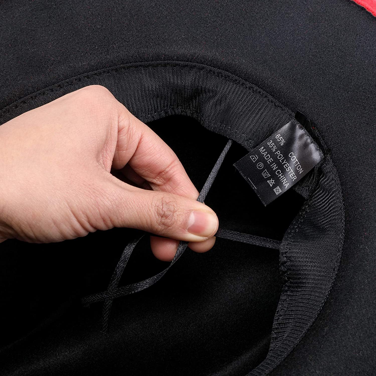 Two Tone Red Bottom Wide Brim Wool Felt Fedora Hat 