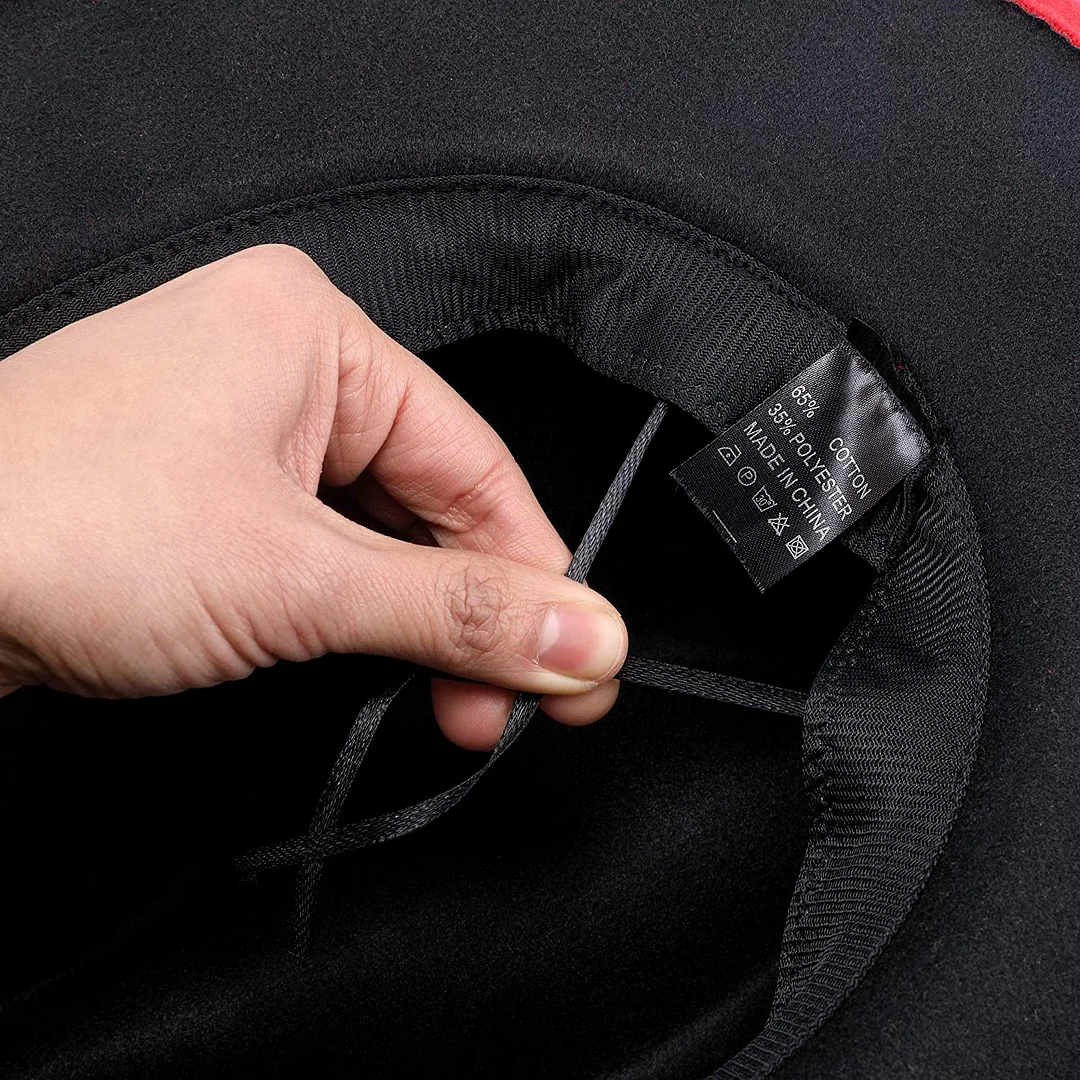 Two Tone Red Bottom Wide Brim Wool Felt Fedora Hat 