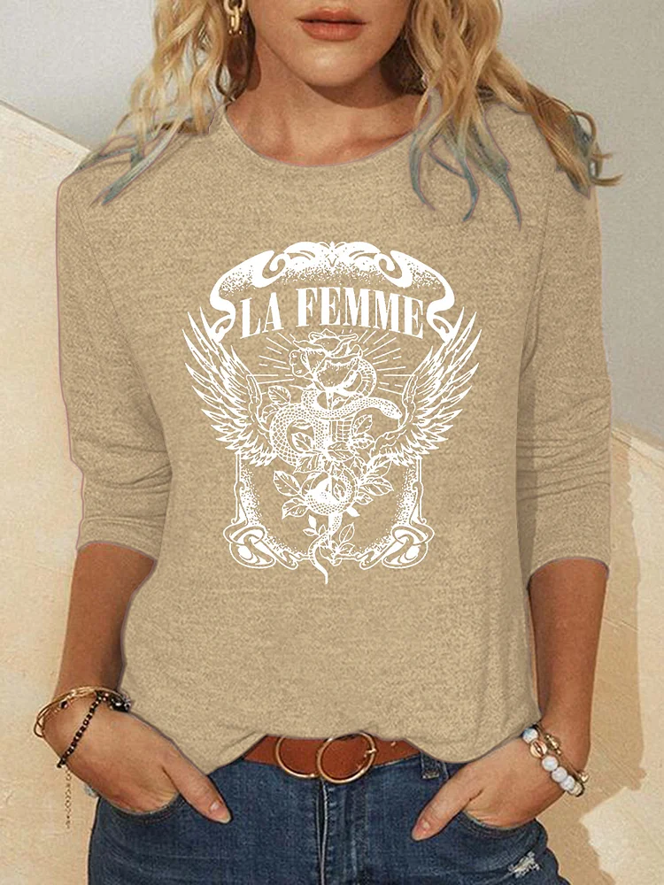 LA FEMME Beth Dutton Women's Long Sleeve Rose & Snake Pullover Sweatshirt