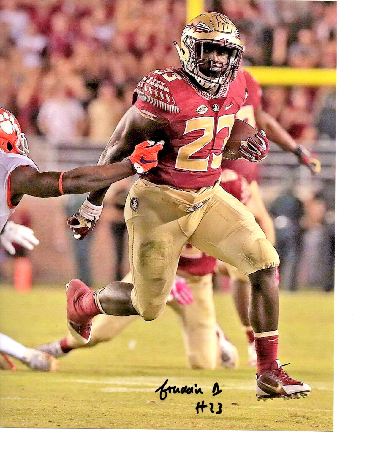 Freddie Stevenson Florida State signed autographed 8x10 football Photo Poster painting b