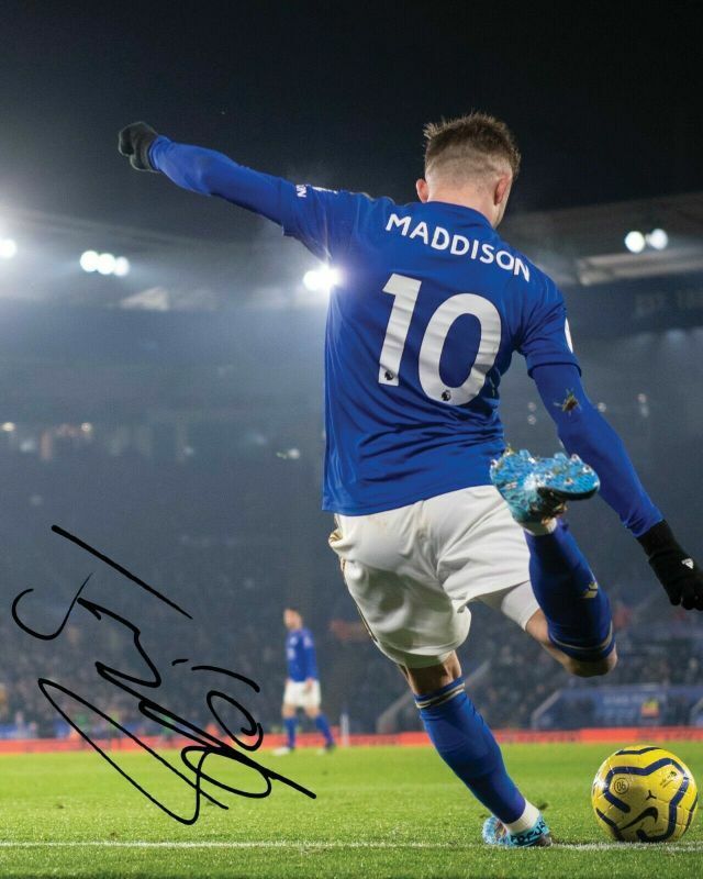 James Maddison - Leicester City Autograph Signed Photo Poster painting Print