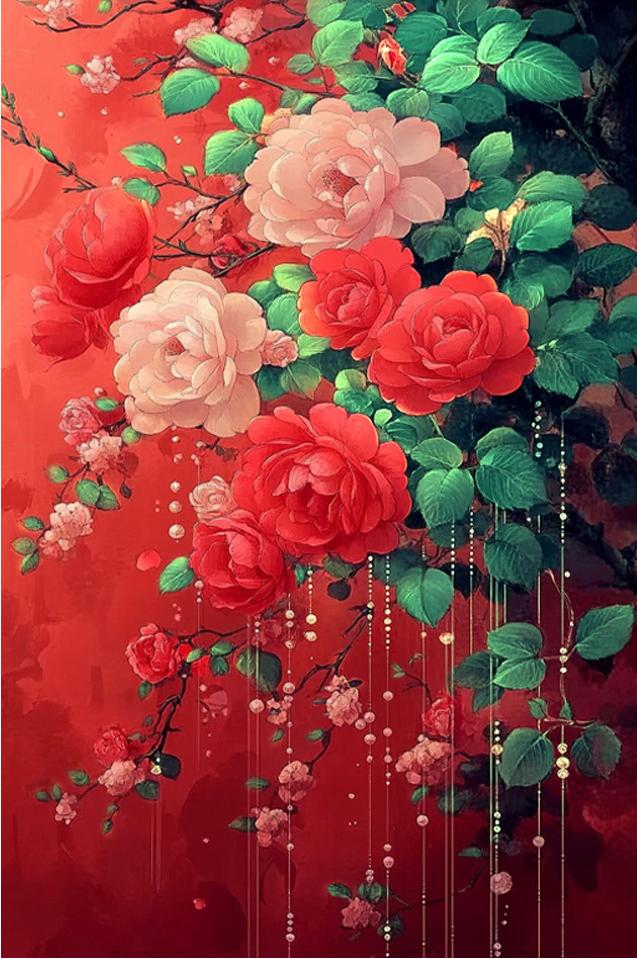 Wealth And Fortune Full 9CT Pre-stamped Canvas(62*88cm) Cross Stitch