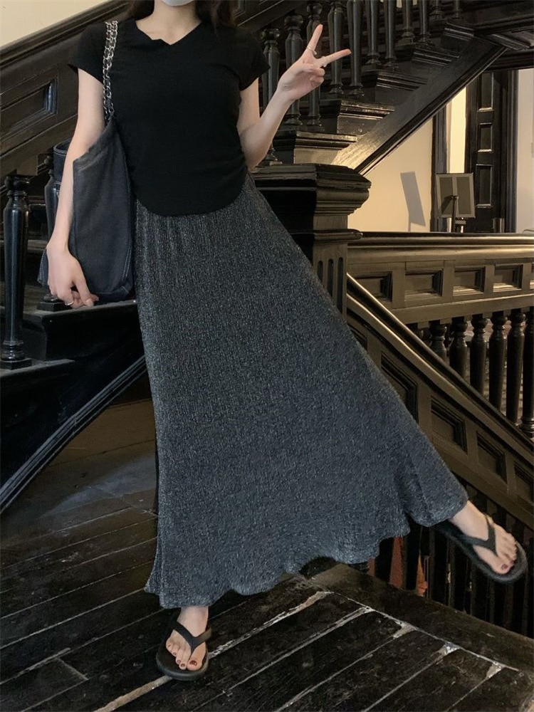 Ootddress Black Sequin Slim Long Skirt Women High Waist Luxury Elegant Fashion Streetwear Y2k Maxi Skirt Glitter Ladies Long Skirt