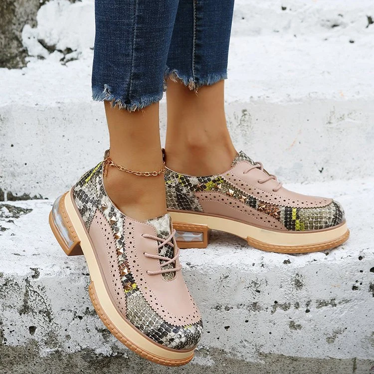 Luxury Pearl Mary Jane Women Shoes Thick Platform Snakeskin Pumps 2022 Spring Chunky Women Sandals New Snake Print Heels Shoes