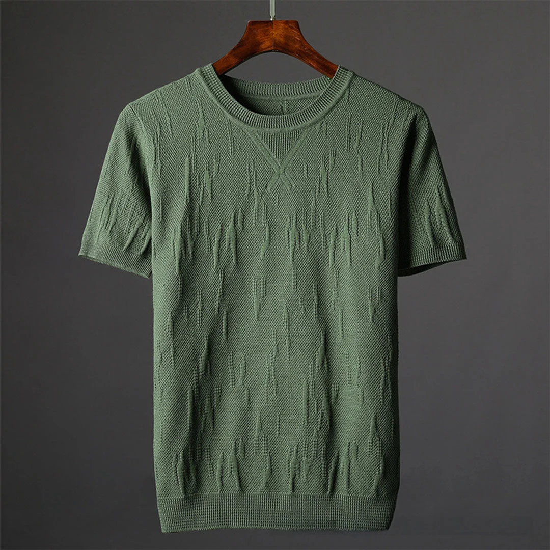 Textured Cotton T-Shirt